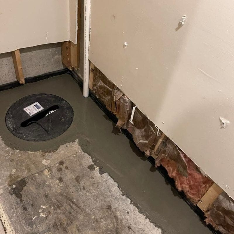 Drainage solution in basement
